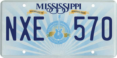 MS license plate NXE570