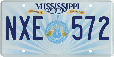 MS license plate NXE572