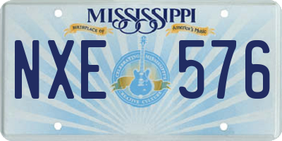 MS license plate NXE576