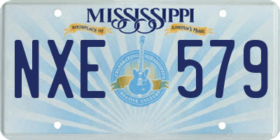MS license plate NXE579