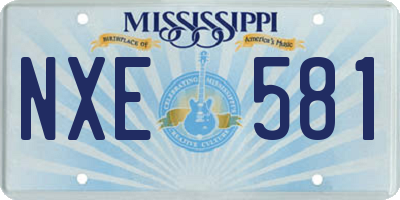 MS license plate NXE581