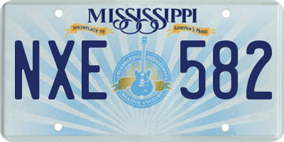 MS license plate NXE582