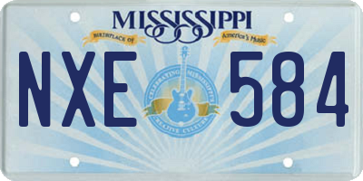 MS license plate NXE584
