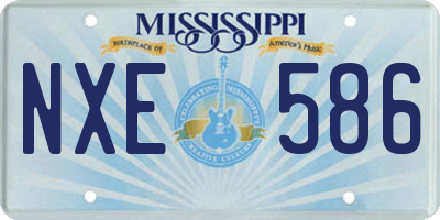 MS license plate NXE586