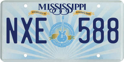 MS license plate NXE588