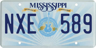MS license plate NXE589