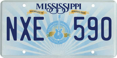 MS license plate NXE590