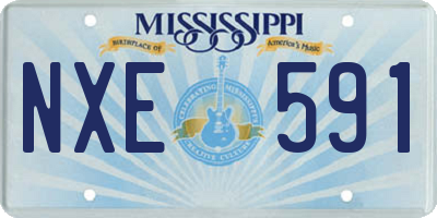 MS license plate NXE591