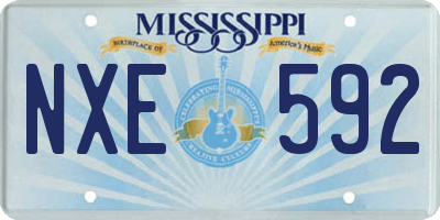 MS license plate NXE592