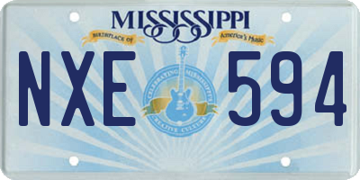 MS license plate NXE594