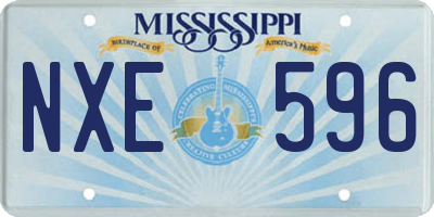 MS license plate NXE596