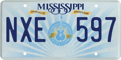 MS license plate NXE597