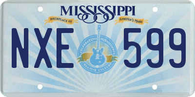 MS license plate NXE599