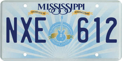 MS license plate NXE612