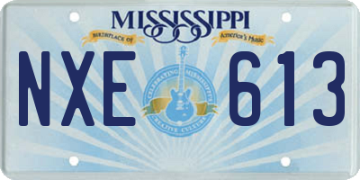 MS license plate NXE613
