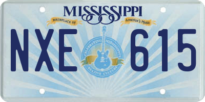 MS license plate NXE615