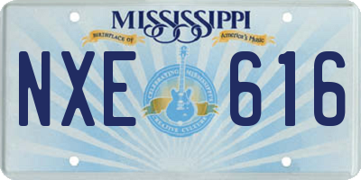 MS license plate NXE616