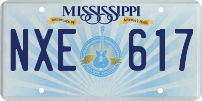 MS license plate NXE617