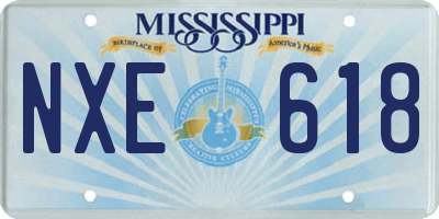 MS license plate NXE618