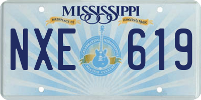 MS license plate NXE619