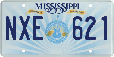 MS license plate NXE621