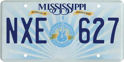 MS license plate NXE627