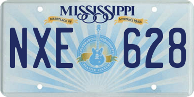 MS license plate NXE628