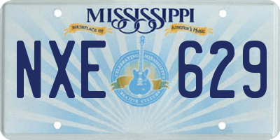 MS license plate NXE629