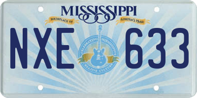 MS license plate NXE633