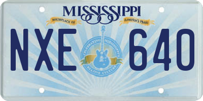 MS license plate NXE640