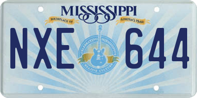 MS license plate NXE644
