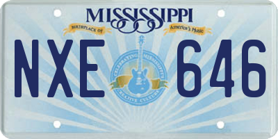 MS license plate NXE646
