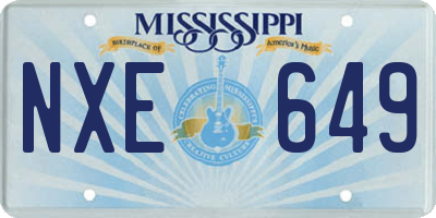 MS license plate NXE649