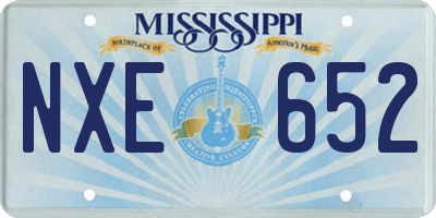 MS license plate NXE652