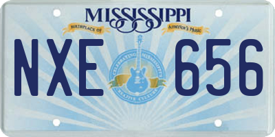MS license plate NXE656