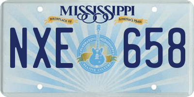MS license plate NXE658