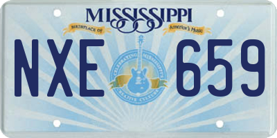 MS license plate NXE659