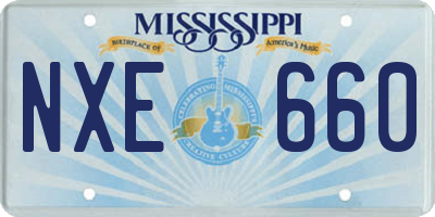 MS license plate NXE660
