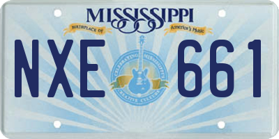 MS license plate NXE661