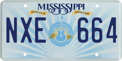 MS license plate NXE664