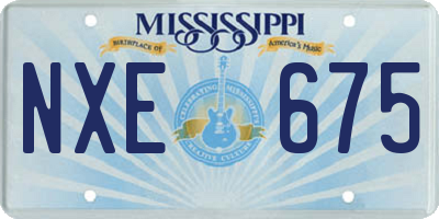 MS license plate NXE675