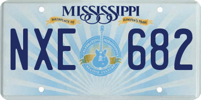 MS license plate NXE682