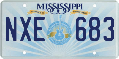 MS license plate NXE683