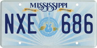 MS license plate NXE686