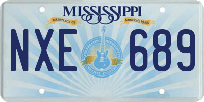 MS license plate NXE689