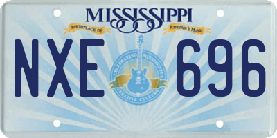 MS license plate NXE696