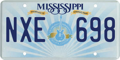 MS license plate NXE698