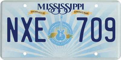 MS license plate NXE709