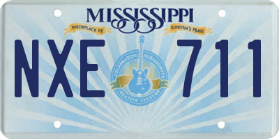 MS license plate NXE711