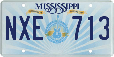 MS license plate NXE713